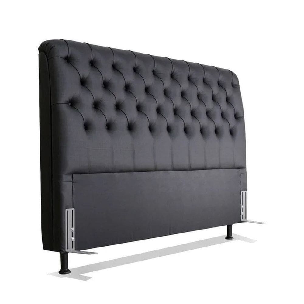 Cabeceira de Cama Box Casal Queen 158cm Pádua Couro Preto