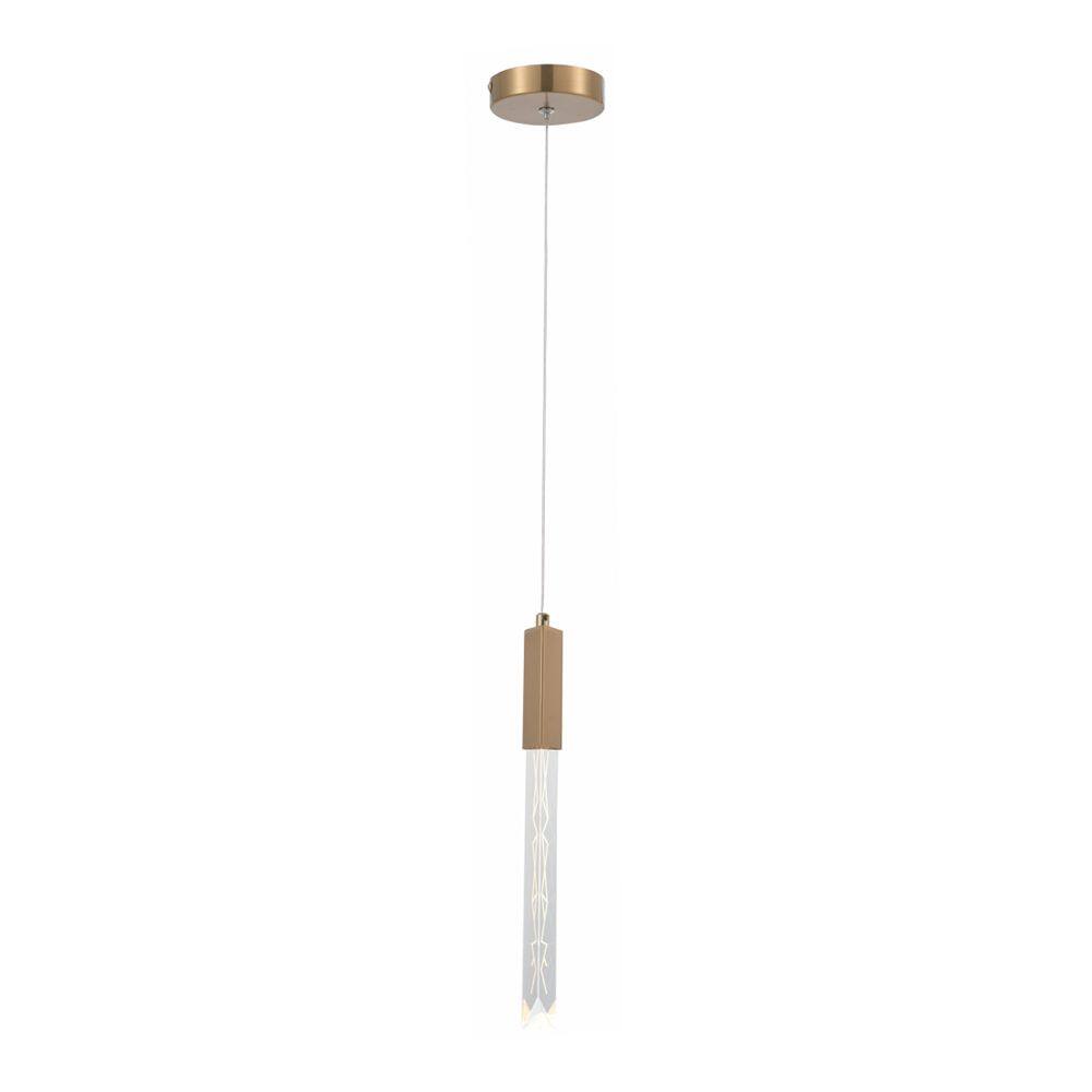 Lustre Pendente Astraled Skat PT-9117 Dourado Led Bivolt