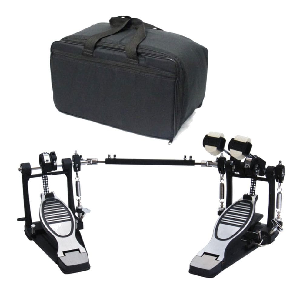 Pedal Batedor Duplo Para Bumbo Bateria,Corrente Dupla,C/ Bag