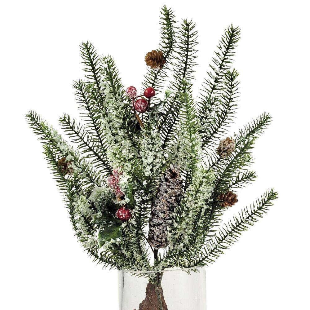 Folhagem De Natal Pinheiro Berries Cereja Decoração Natal