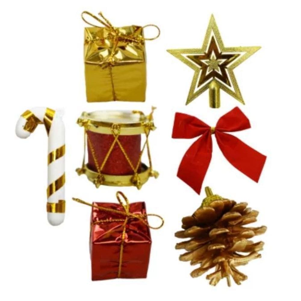 Kit 10 Pendentes Para Árvore De Natal Enfeite Decoração