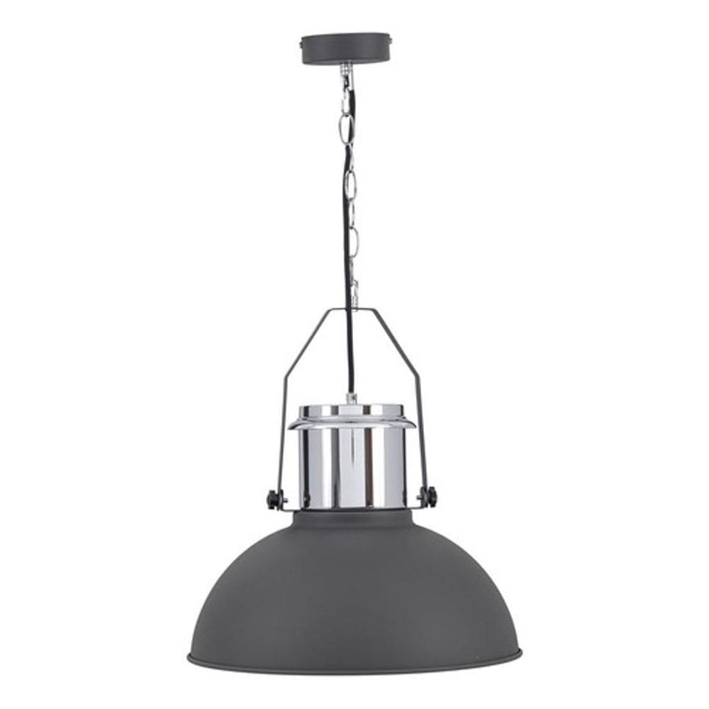 Pendente Meia Bola 1 Lampada Em Metal Cinza Ted - Inspire