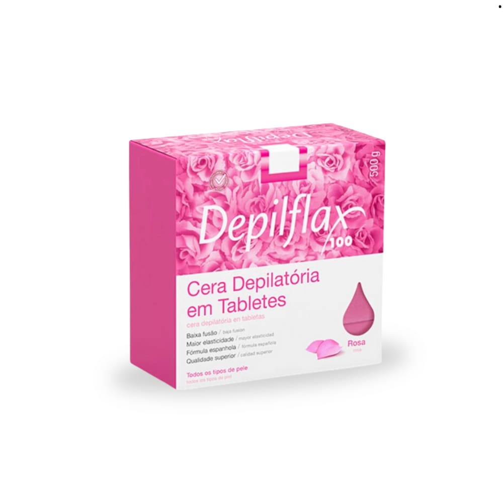 Cera Depilflax Tabletes Rosa 500g