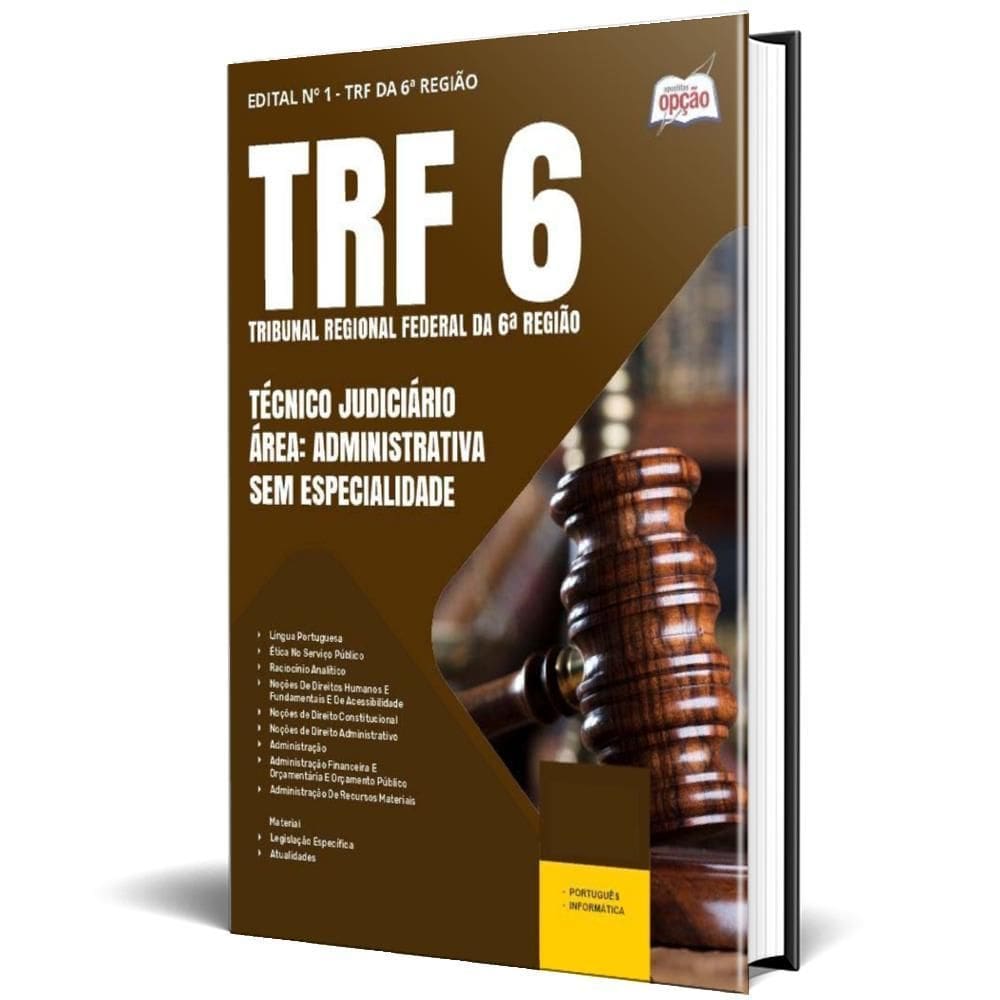 Apostila Trf-6 2024 Técnico Judiciário Área: Administrativa