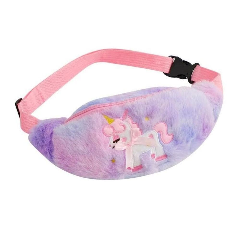 Pochete Infantil Unicórnio Bolsa Cintura Mochila Escolar