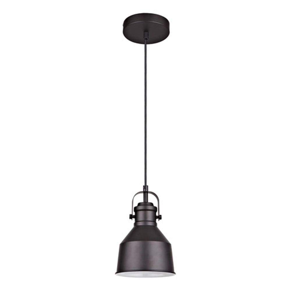 Pendente Cone 1 Lampada Em Metal Preto Ezio - Inspire