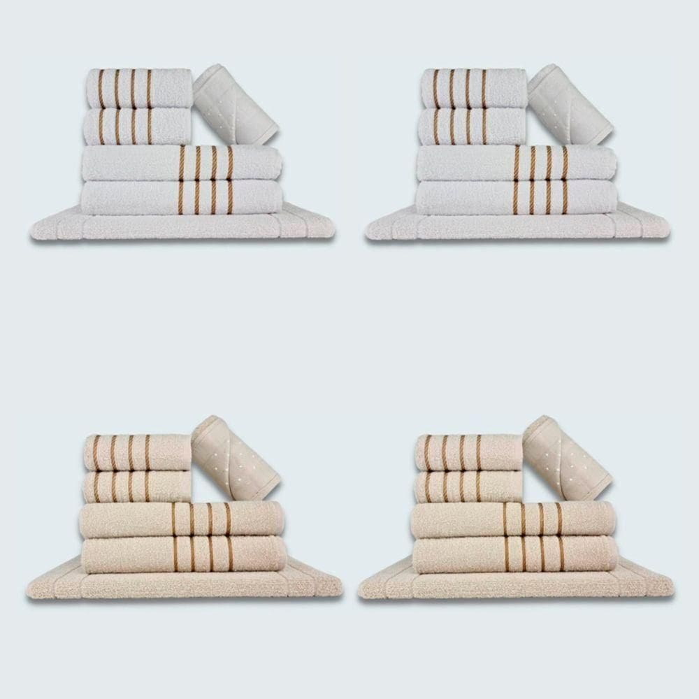 Jogo De Toalhas 24 P?s Cole??o Montreal 100% Algod?o Br+bg