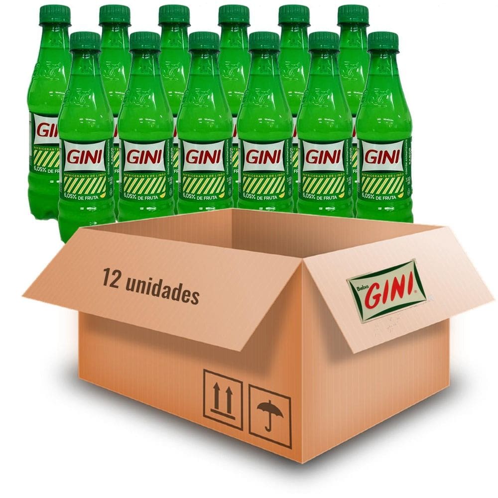 Kit Com 12Und Refrigerante Gini Tradicional Limão Pet 330Ml