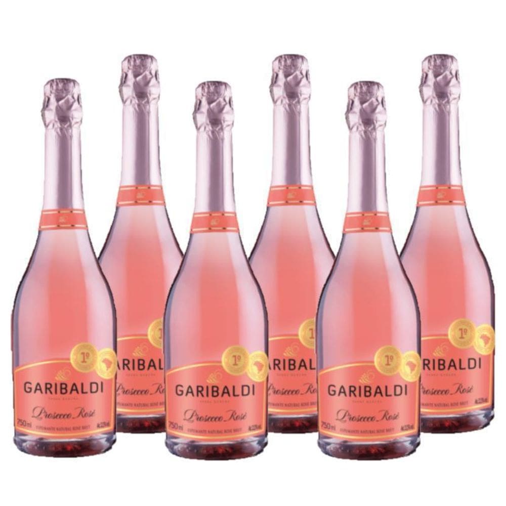 Kit Espumante Prosecco Rosé Garibaldi - 6 X 750Ml