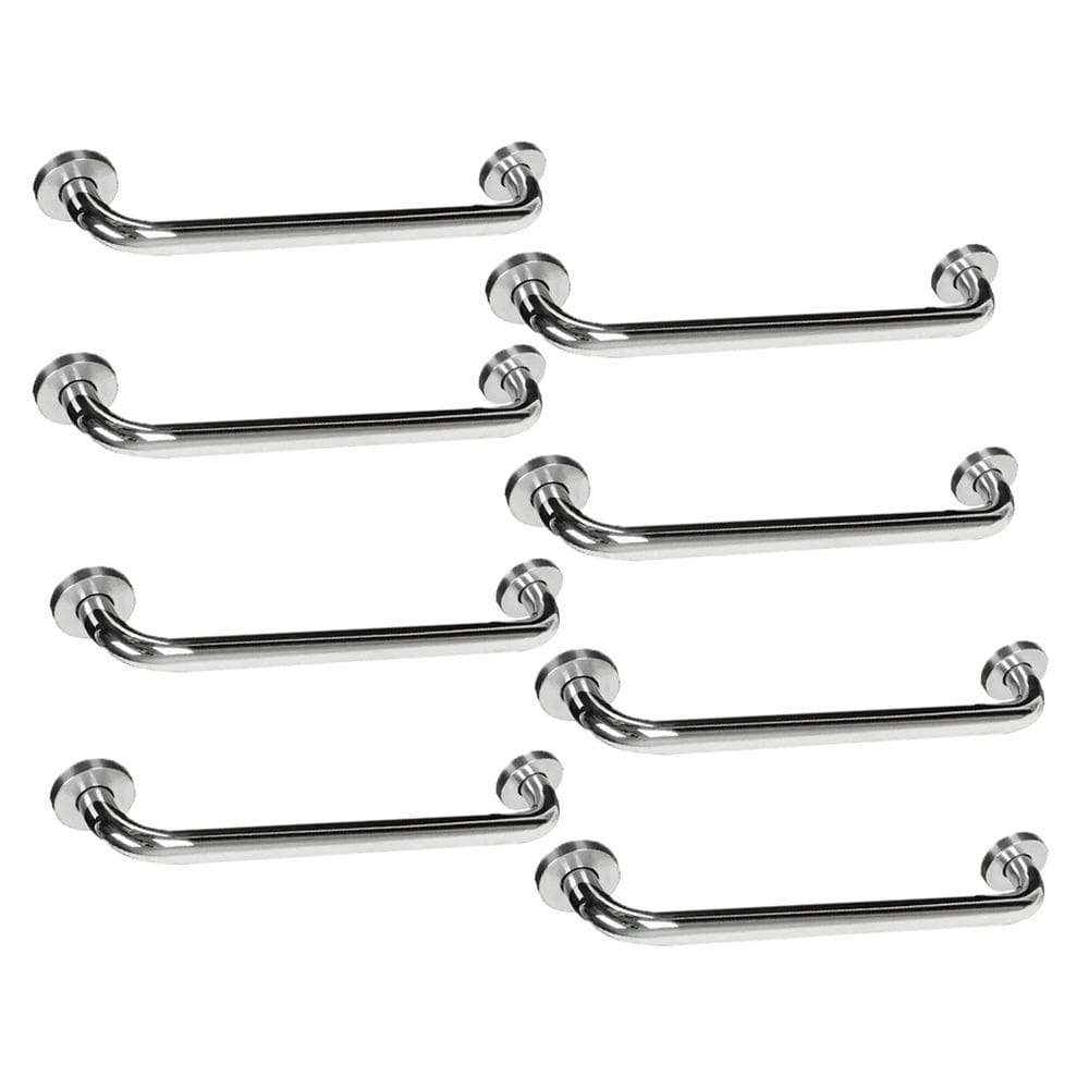 Barra Alça Apoio 50 cm Aço Inox Suporte Anti Queda Kit 8 Uni Segurança Gestante Idoso Cadeirante Deficiente
