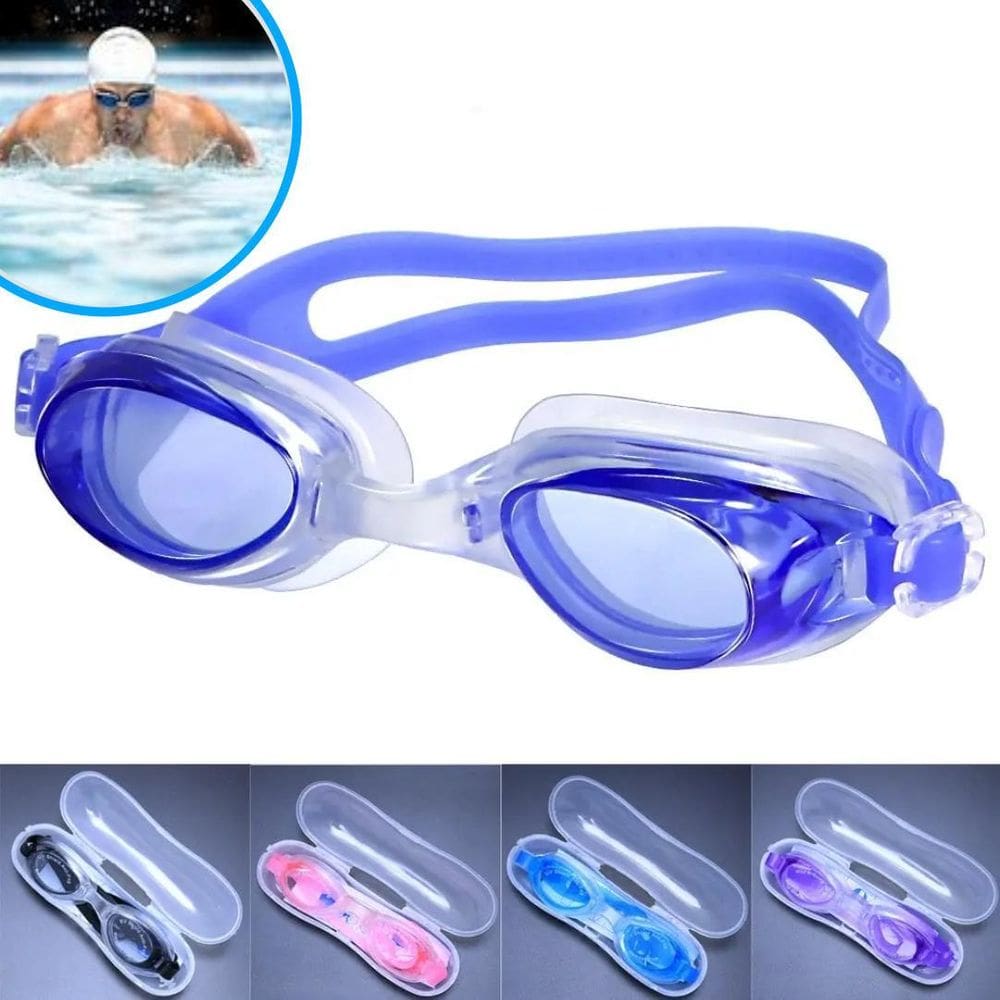 Óculos De Natação Infantil Juvenil Proteção Azul Escuro