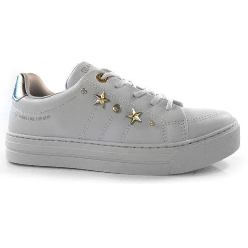 Tênis Ramarim Casual Feminino Branco Dourado