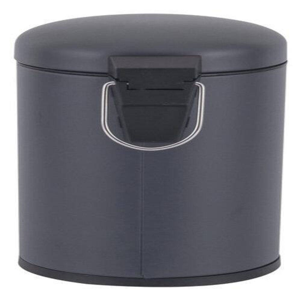 Lixeira De Piso 3 Litros Aço 28X16X16Cm Cinza - Banheiro
