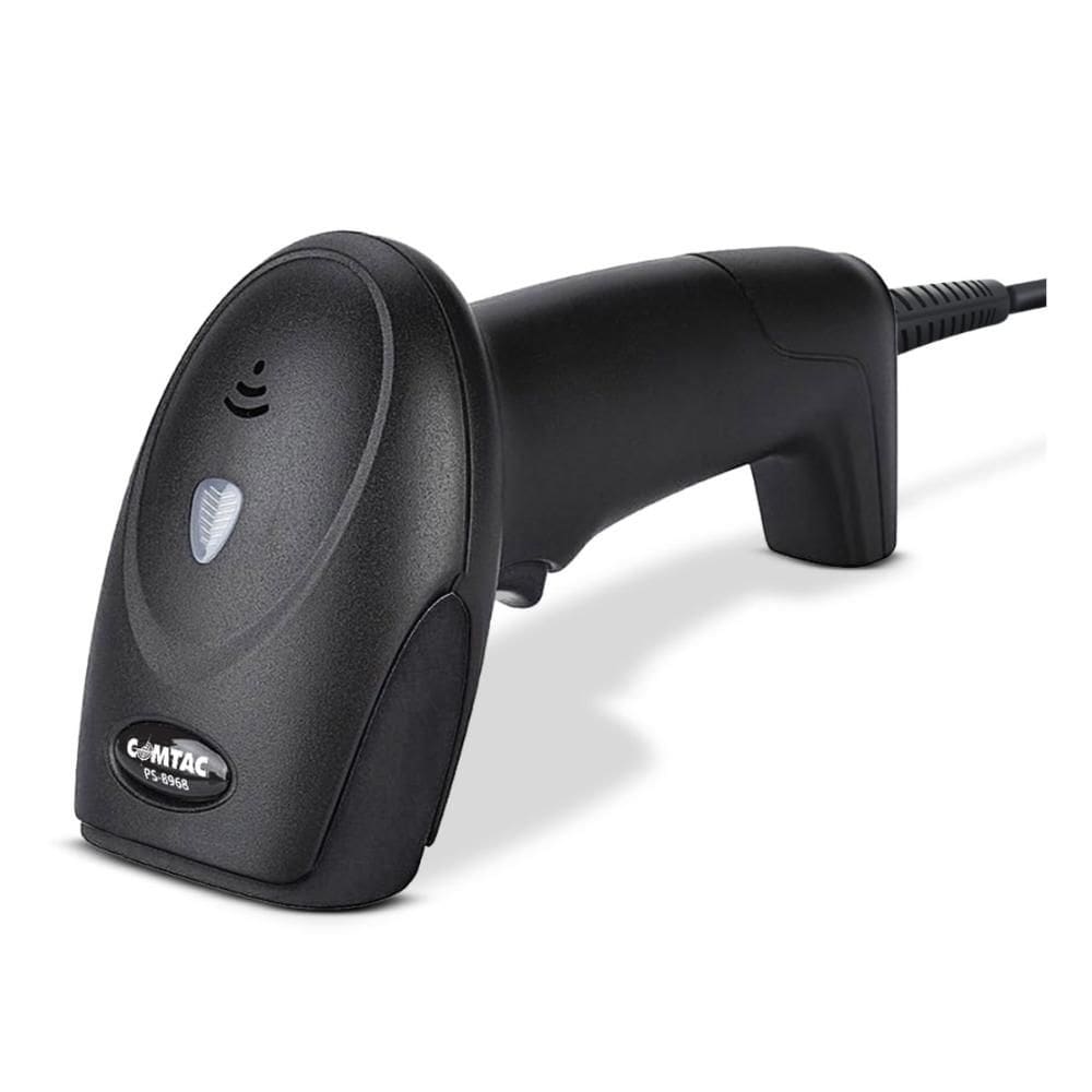 Leitor de Código de Barras e QR Code - Comtac PS8968 - USB - Laser - 1D/2D - Preto
