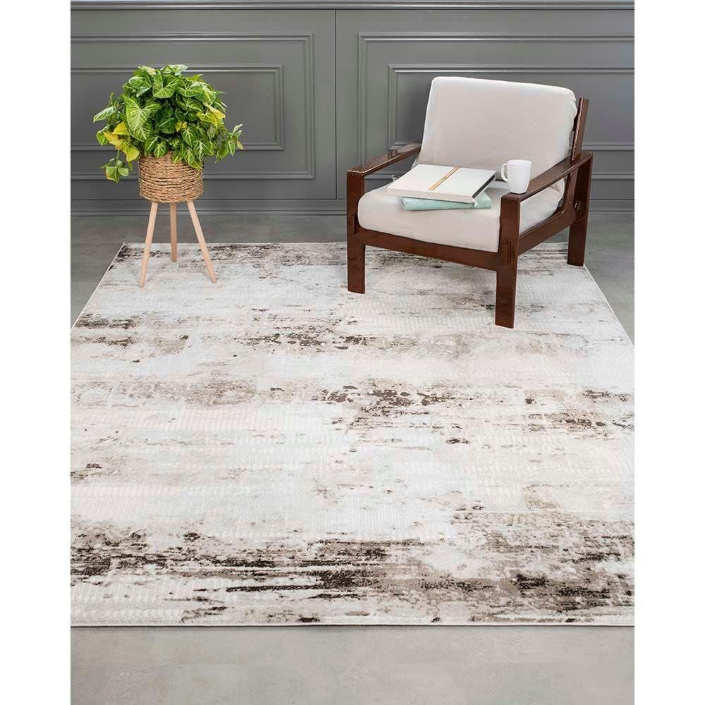Tapete Para Sala Valentino 03 Cinza 1,00x1,40m - Edantex