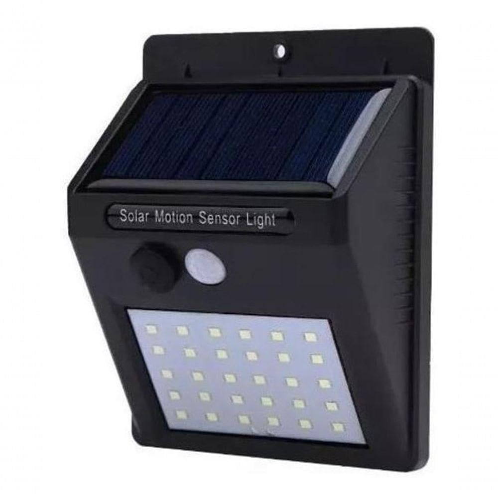 Luminária Solar Arandela 30 Leds Sensor - Ilumine Espaços