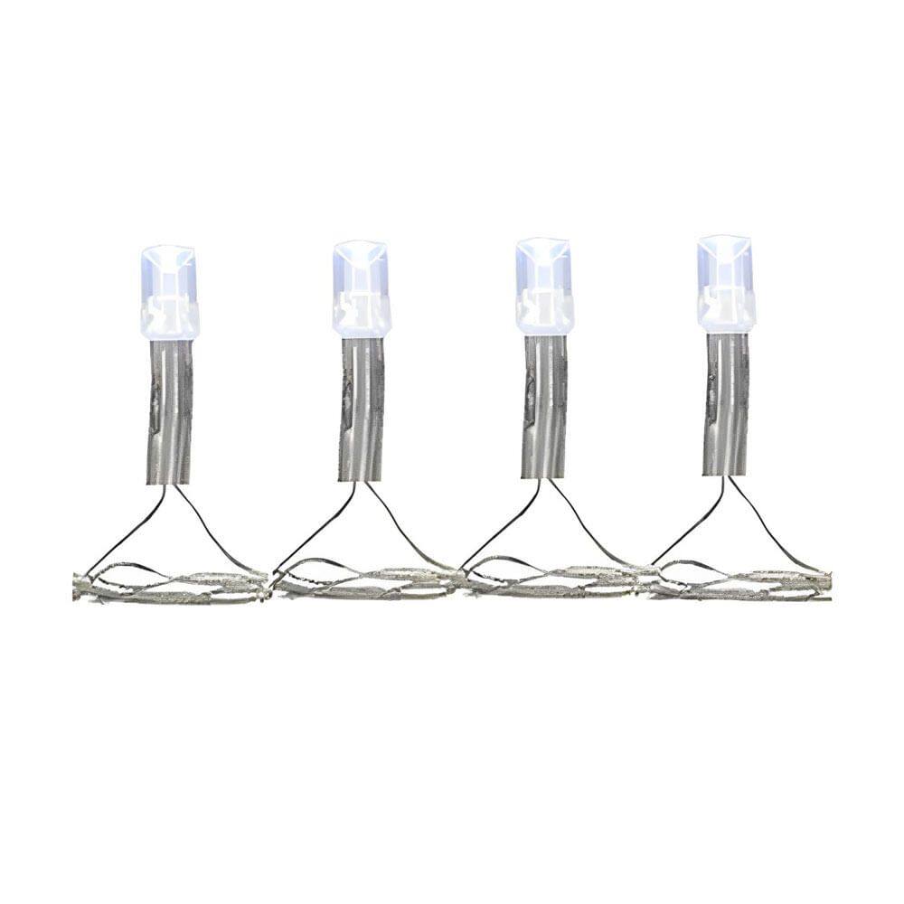 Cordão 100 LEDs Fio PVC com 8 Funções 127V Branco 8m D&A