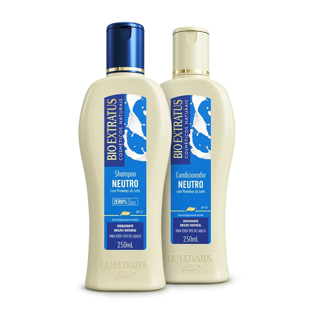 Kit Bio Extratus Proteínas do Leite Shampoo e Condicionador (250mL)