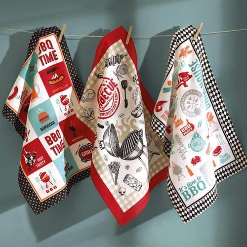 imagem-Kit Pano de Prato Atoalhado Estampado com 3 unidades - Dohler - Cinza