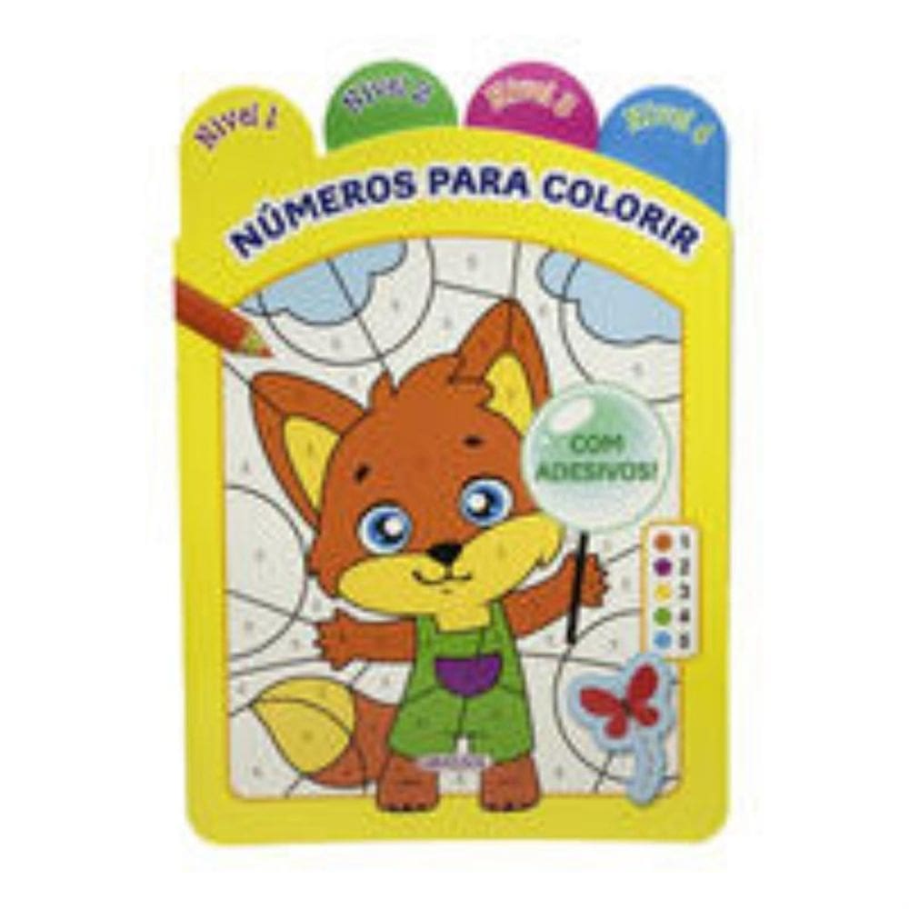 Números Para Colorir - Nível 1 - Com Adesivos!