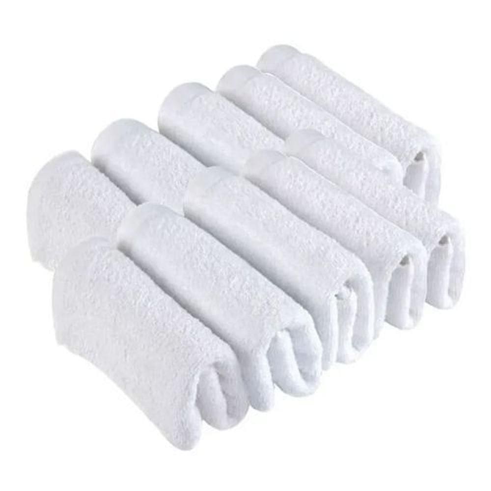 Toalha De Rosto Para Salão Branca Kit Com 6 Unidades