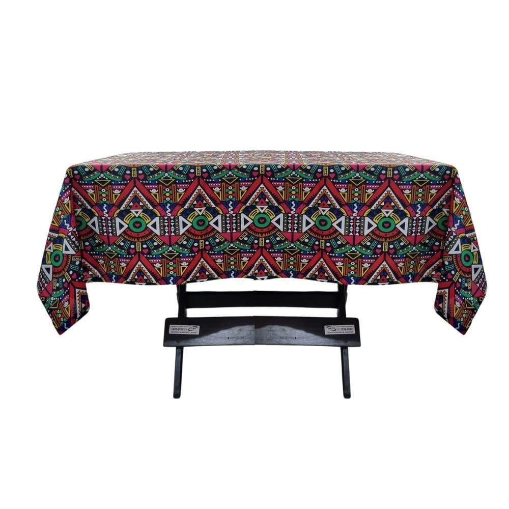 Toalha Mesa Oxford Estampado 1,50x1,50 4 Lugares Mosaico