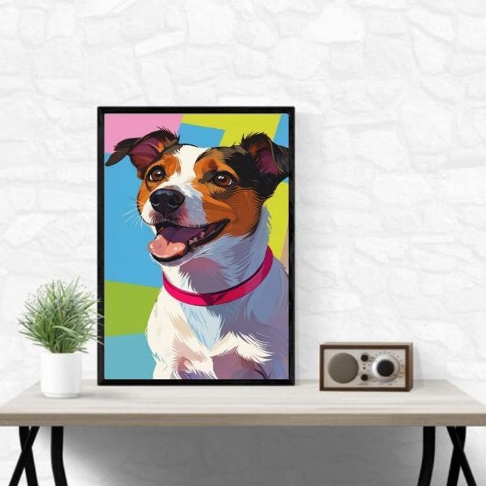 Quadro Jack Russell Terrier 33X24Cm - Com Vidro