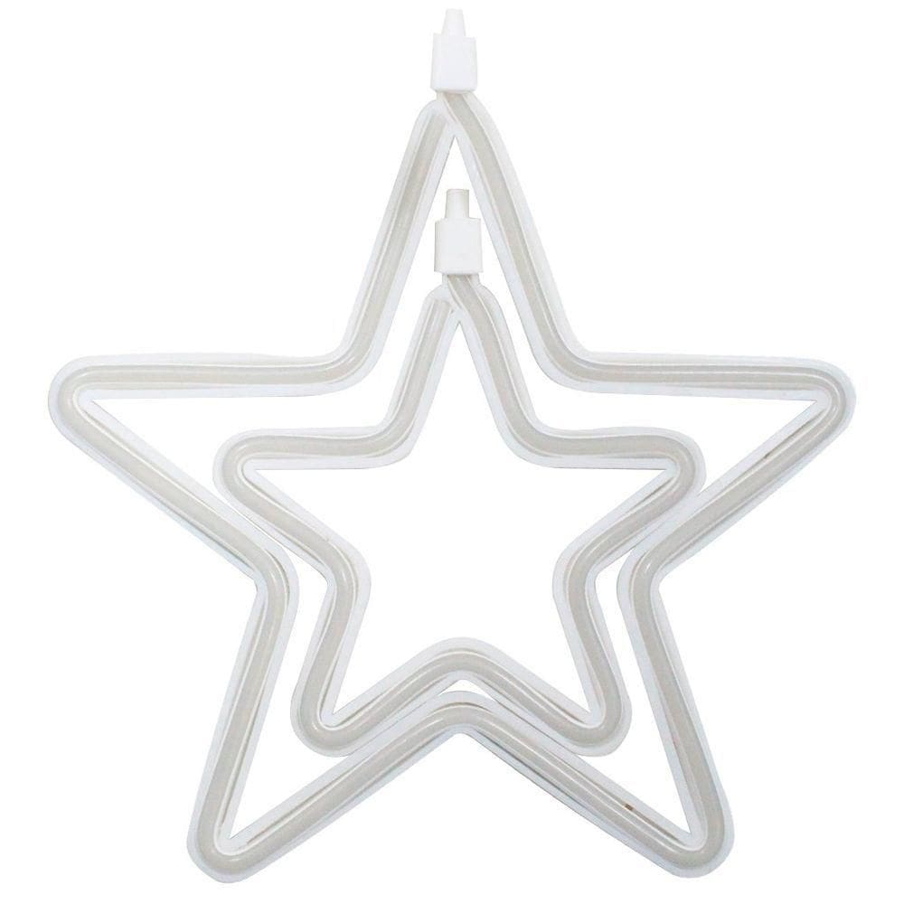 Decoração Varal Cordão Fio Luzes Colorida Estrela 220v 2,5m