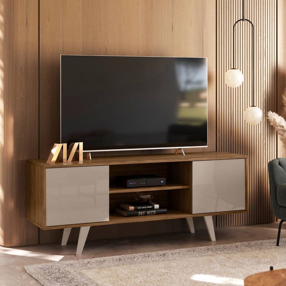 Rack Retro Para TV Até 50 Polegadas 136x54cm Lisboa Madetec