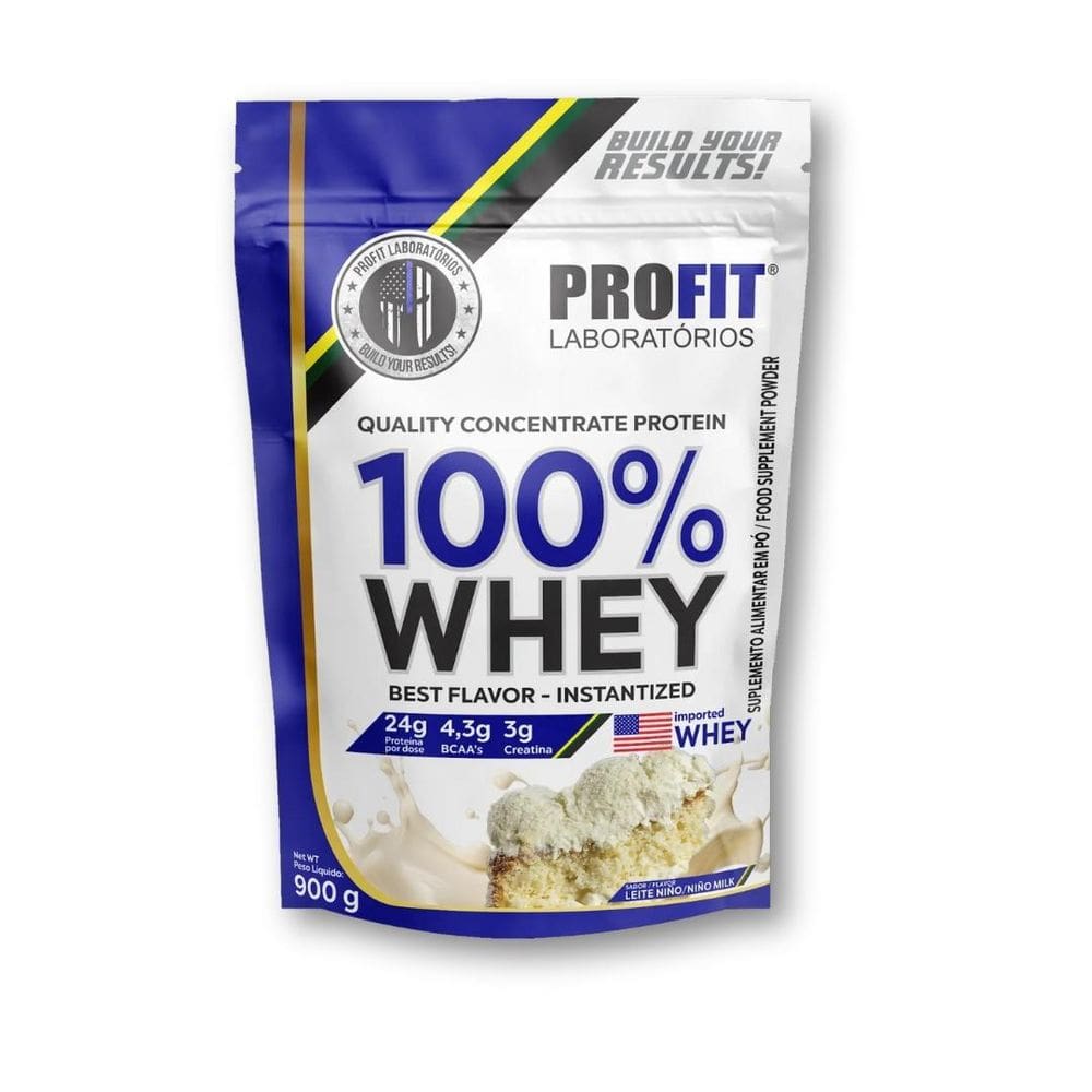 100% Whey Concentrate Protein Refil 900G Profit Labs