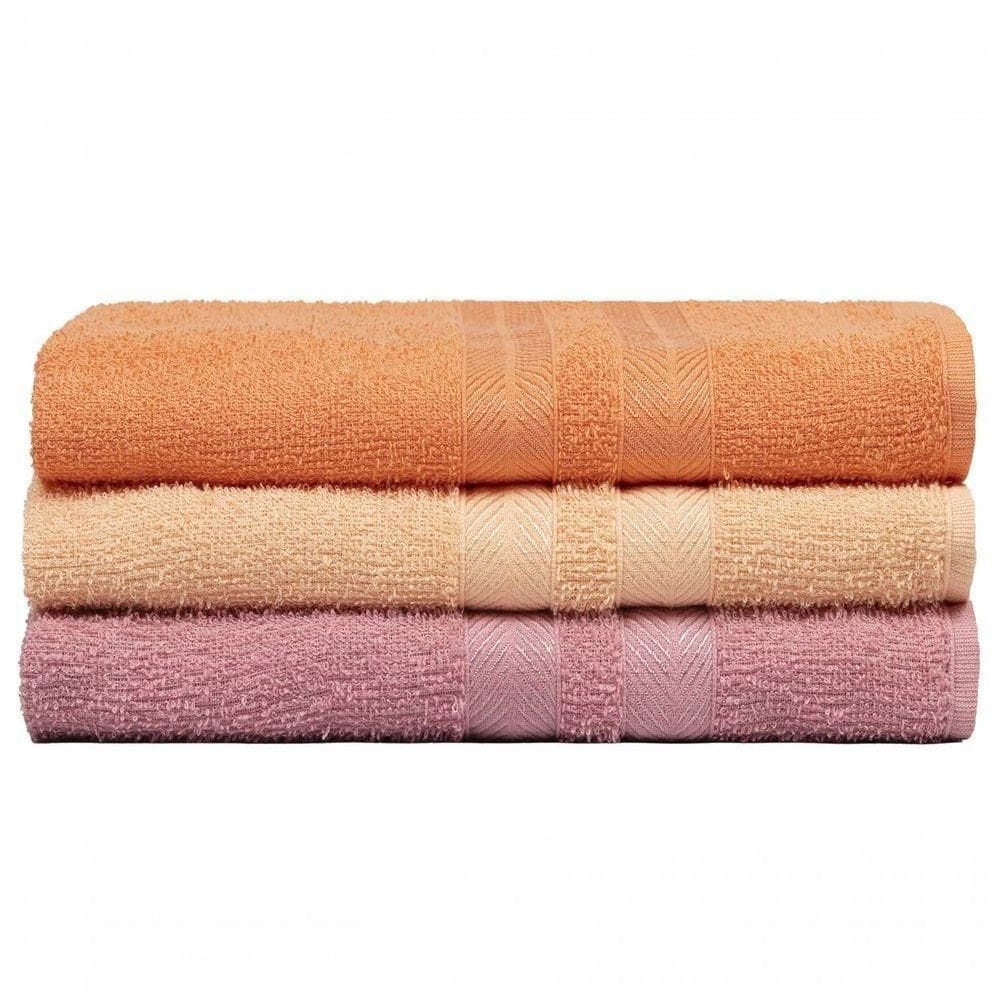 Kit 3 Toalhas De Banho 100% Algodão Enxuta - Caricinha - Kit 2
