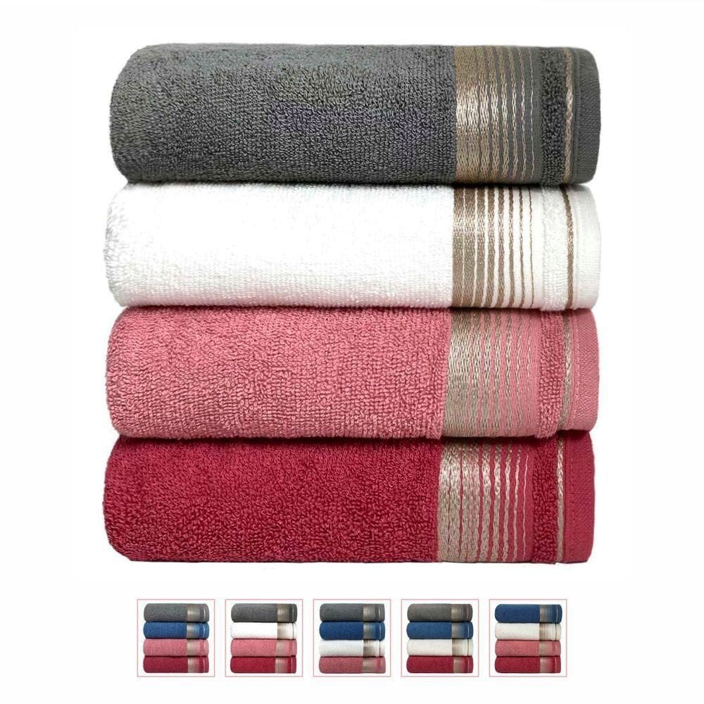 Kit 4 Toalhas De Rosto Sublime 45x80cm - Central Toalhas - Kit 2