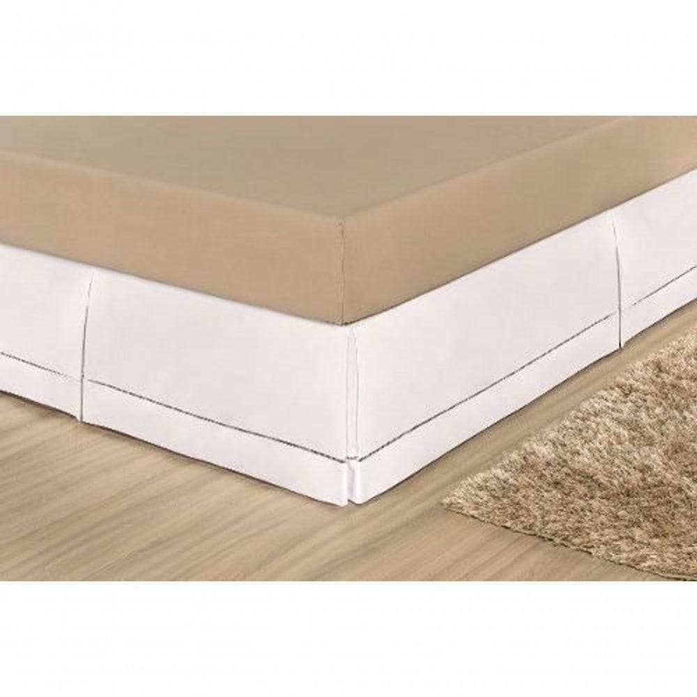 Saia Para Cama Box King Juliana - Branco