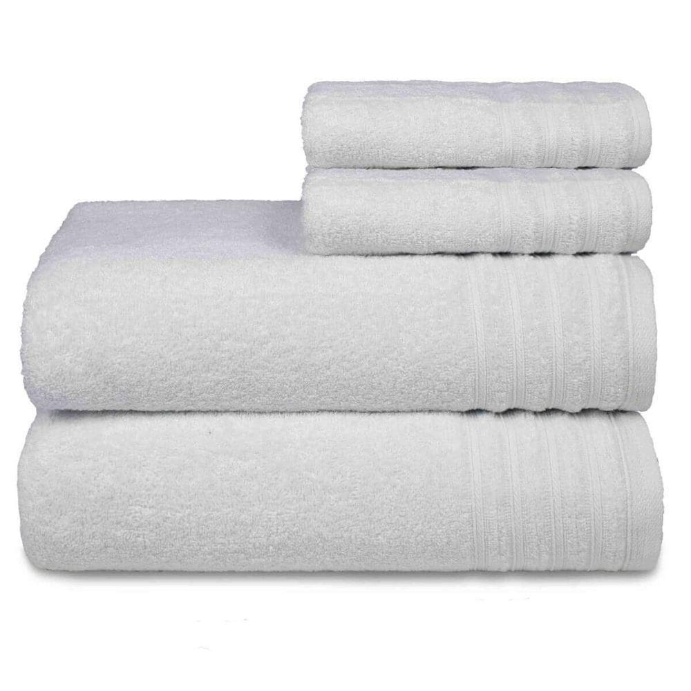 Jogo De Toalha Gigante Fio Penteado 4 Peças - Twist - Branco