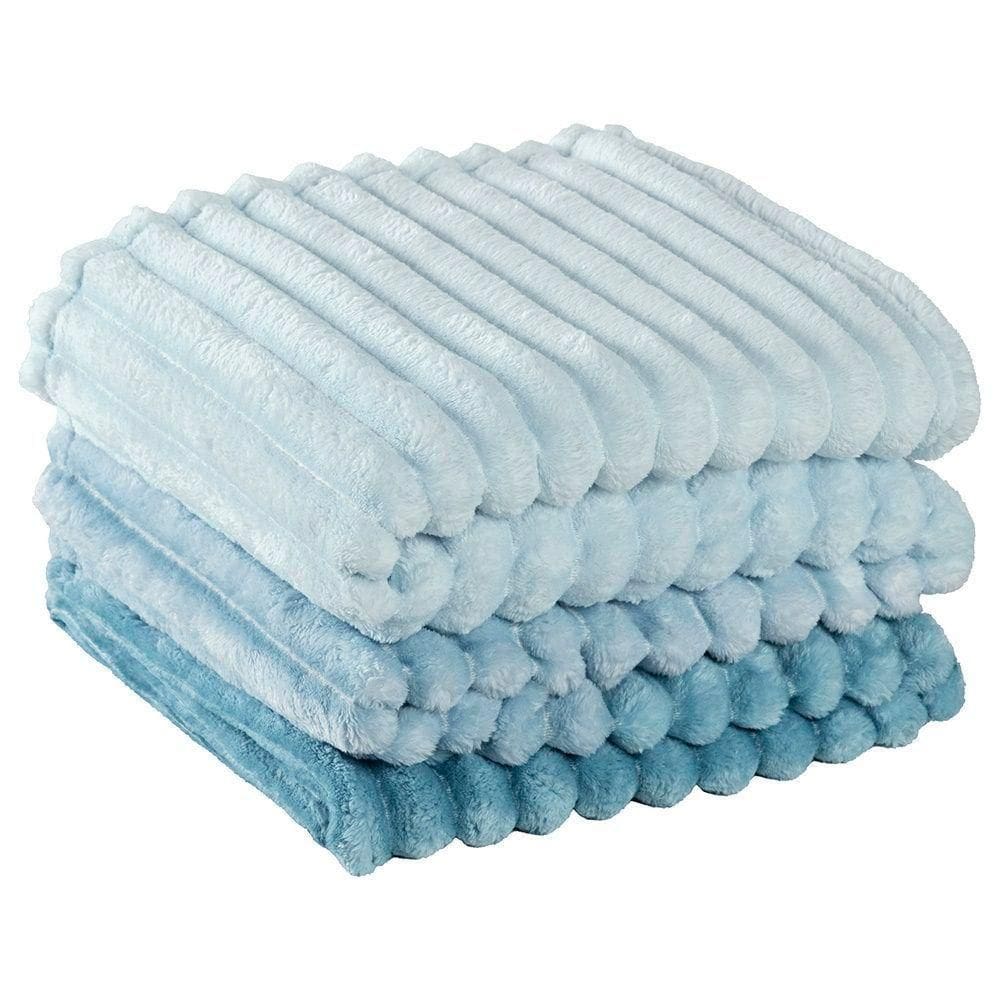 Cobertor Queen Fluffy Manta Flannel Ultrasoft - Acqua