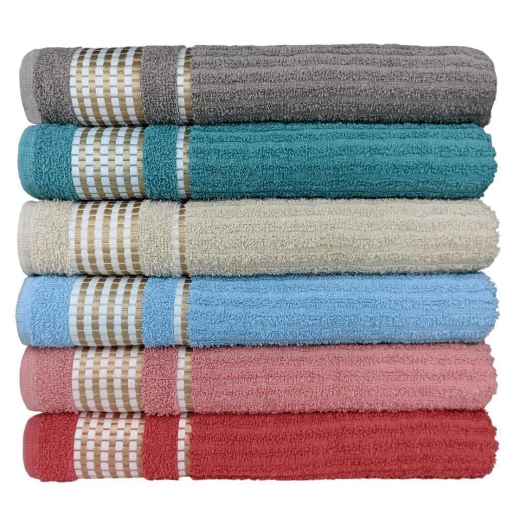 Toalha De Banho Canelada Beka 350g-m2 80x150 Cm - Cinza Cinza