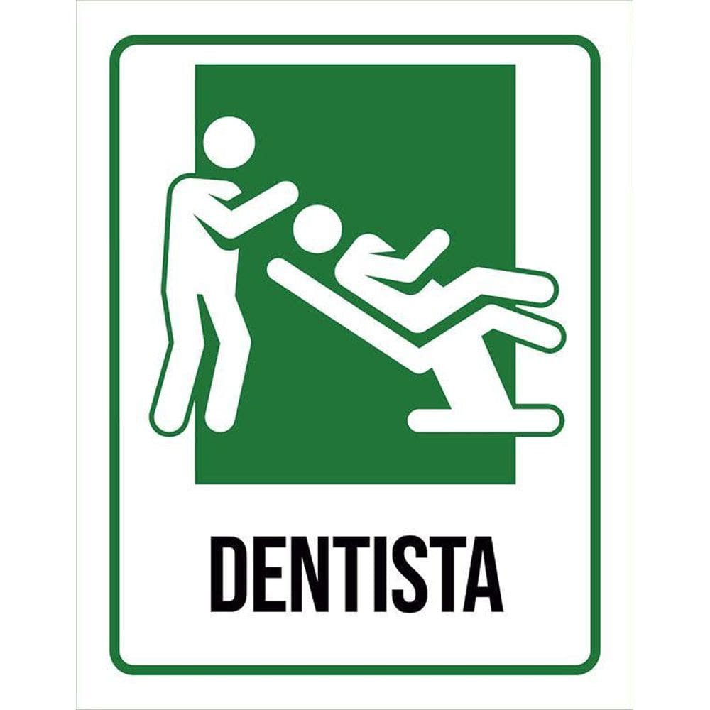 Placa Sinalização Hospitalar Dentista 36X46