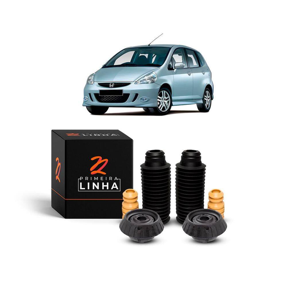 2 Kit Coxim Batente Suspensão Dianteira Fit 2005