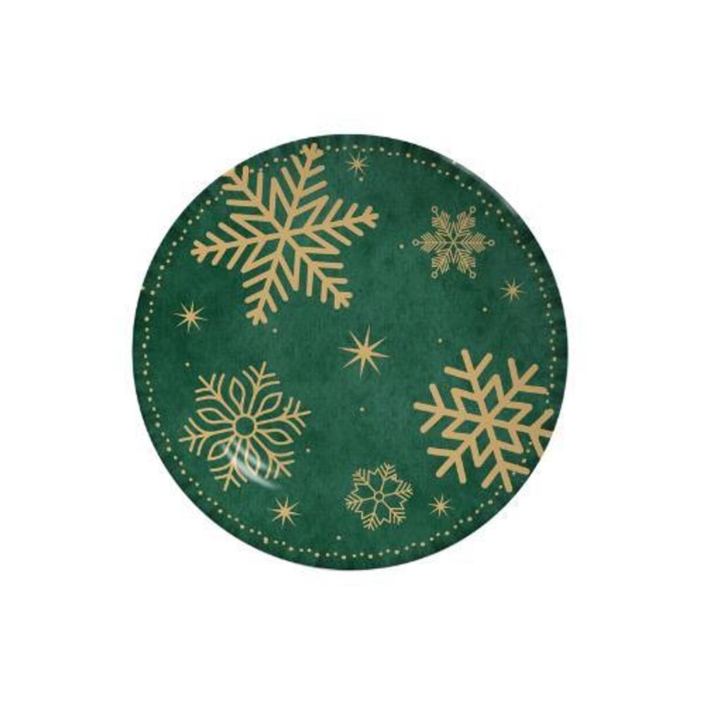 Conjunto Com 6 Pratos De Sobremesa Coup Christmas Flake 21Cm