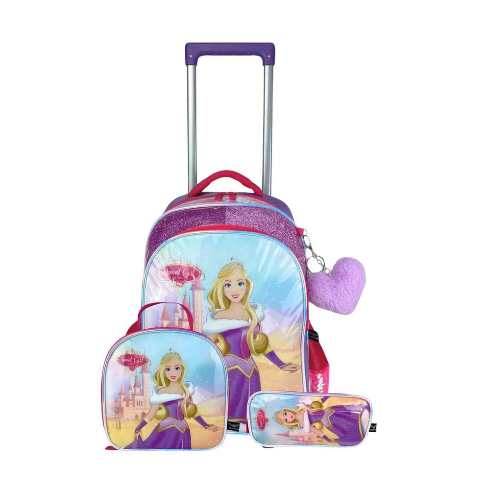 Kit Mochila+Estojo+Lancheira Sweet Girl San Sgc13U14 - Rosa