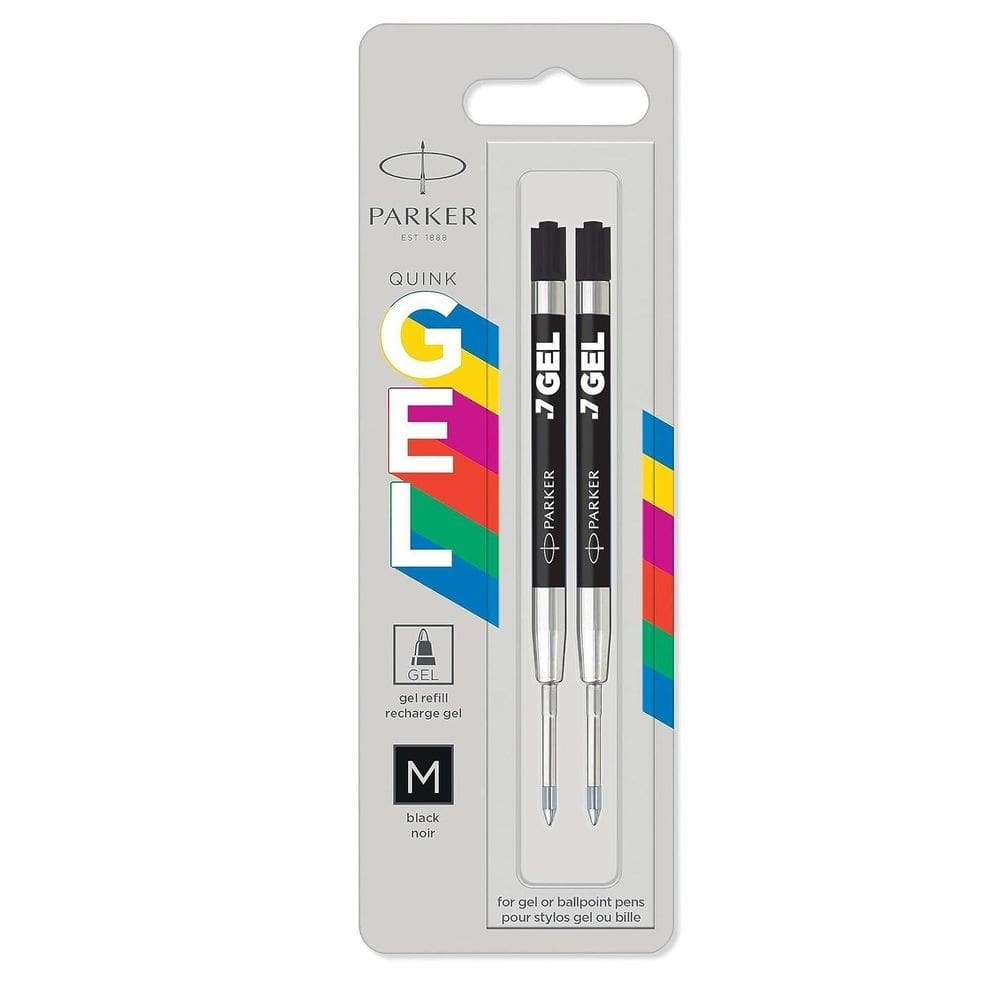 Carga Para Caneta Esferográfica Parker Gel Preta C/2
