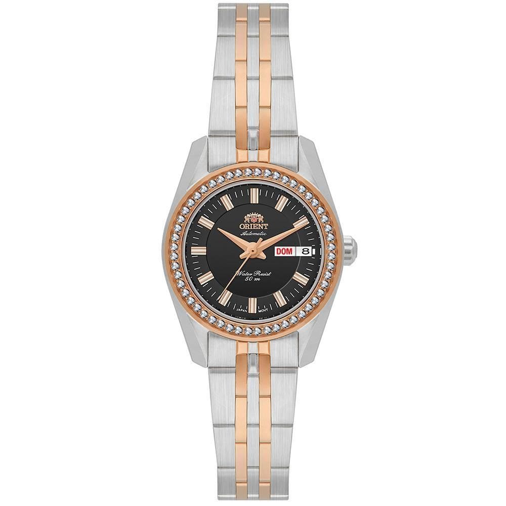 Relógio Orient Feminino Ref: Nh6Mm006 P1Sr Bicolor