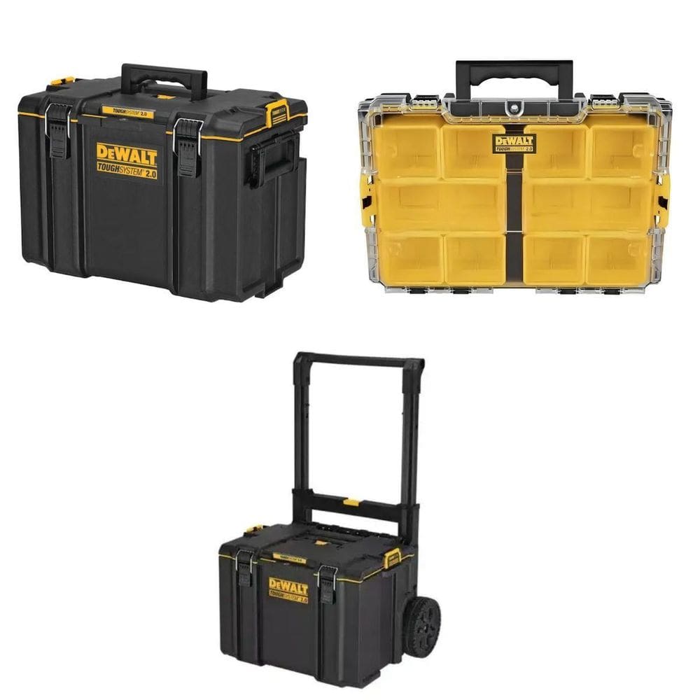 Kit Caixa De Ferramentas Toughsystem 2.0 Dewalt Com Rodas