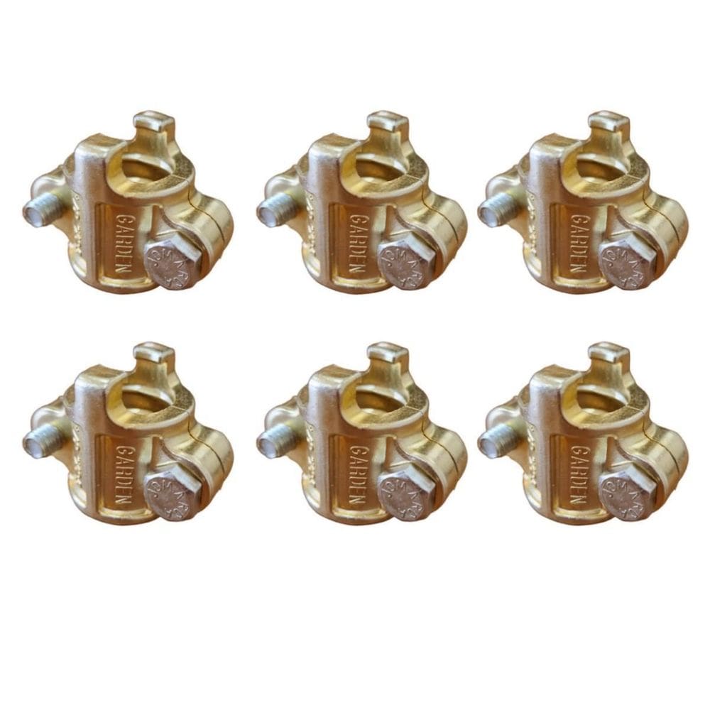 Kit 6 Abraçadeira Latão Bipartida Lava Auto Alta Pressão 1/2