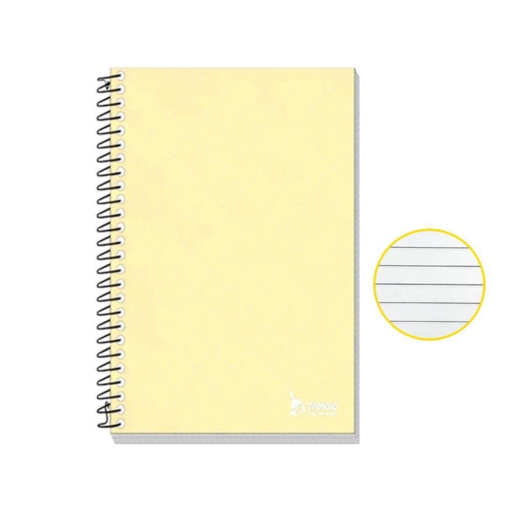 Caderneta 1/8 Tamoio Espiral 64Fls Amarelo Pastel C/5