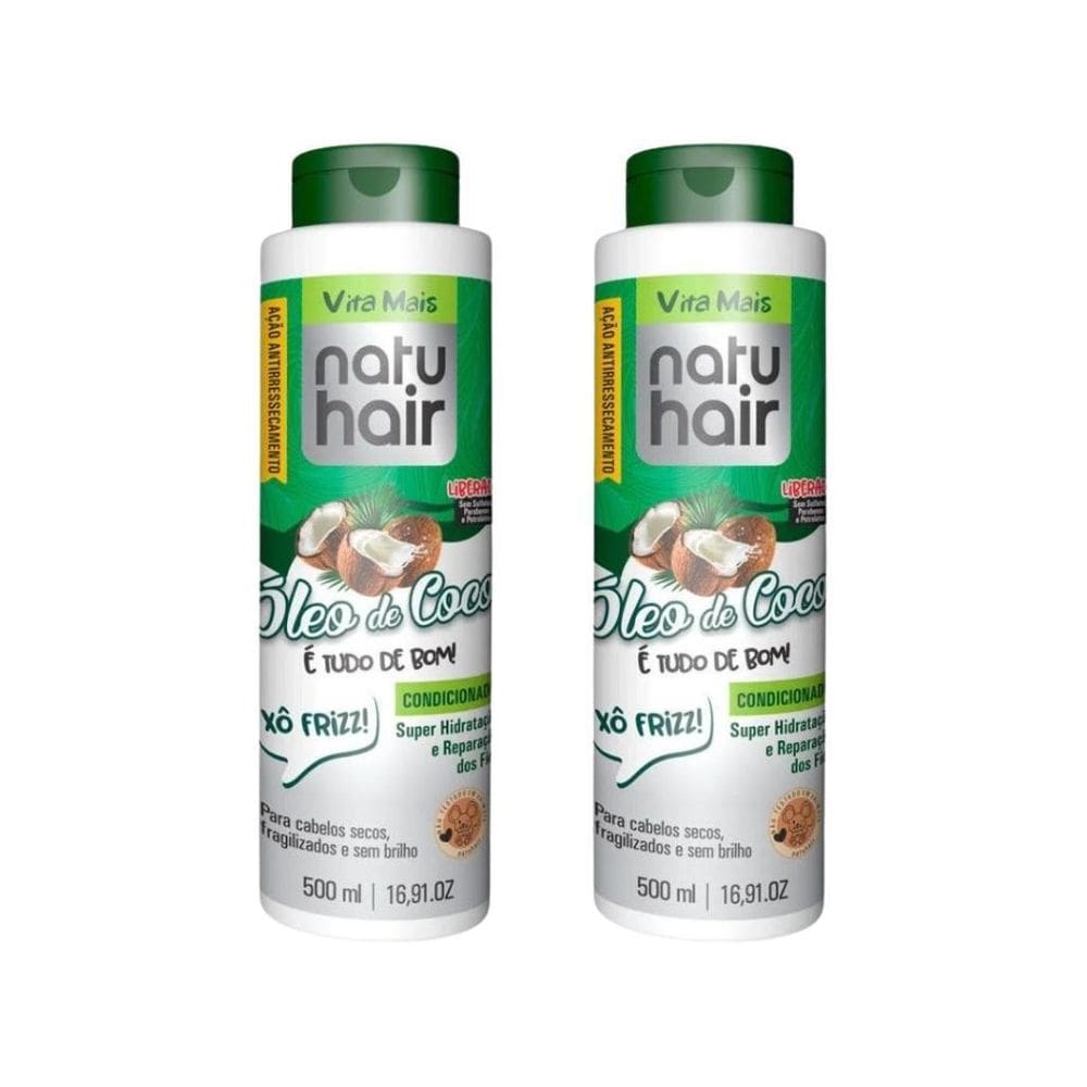 Condicionador Natuhair 500Ml Oleo De Coco - Kit Com 2Un
