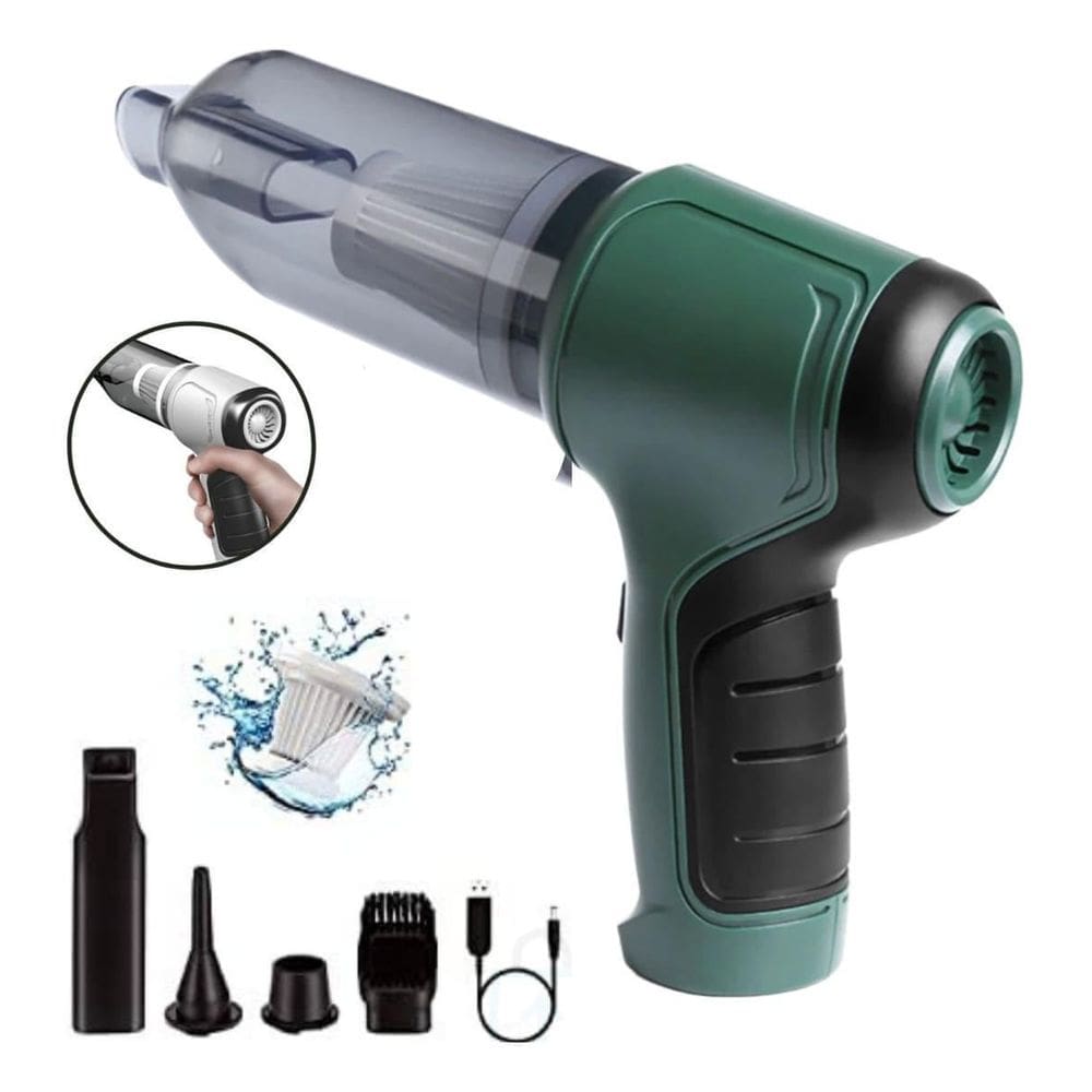 Limpeza Moderna: Mini Soprador Aspirador 3 Em 1 Veicular