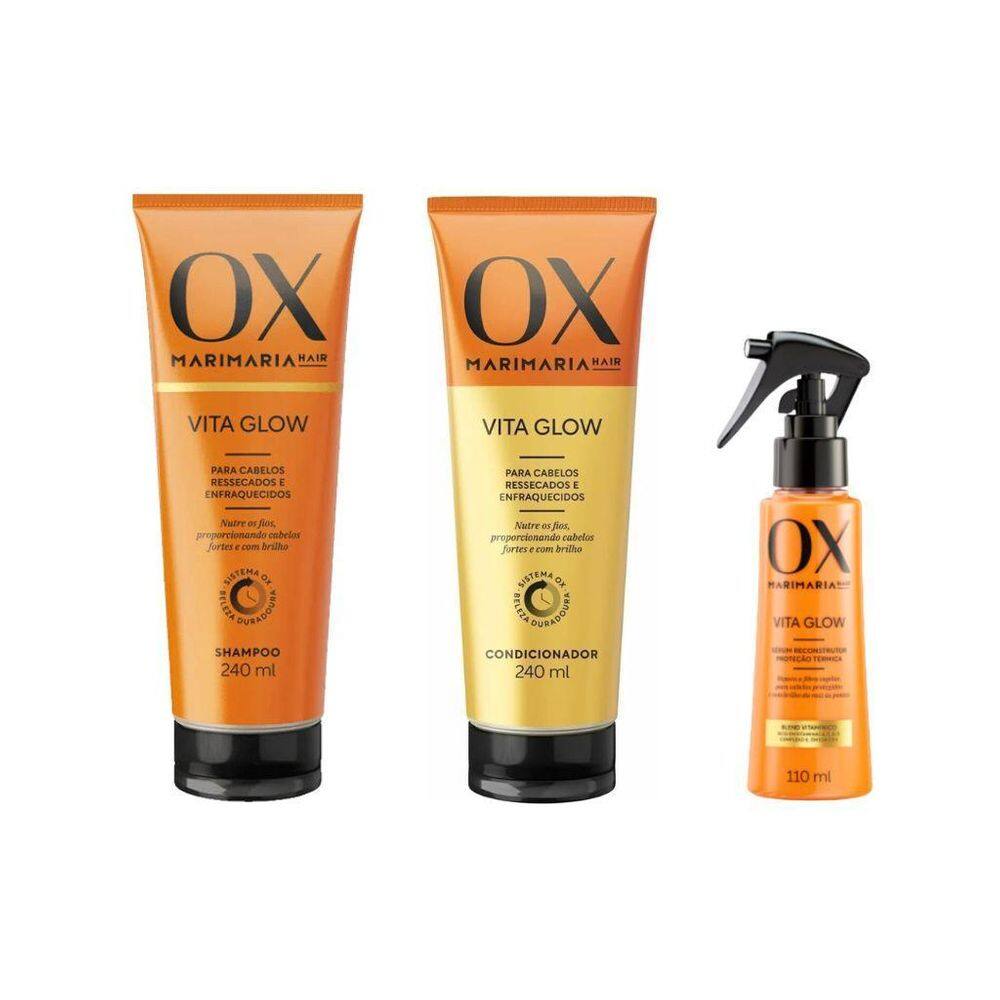 Kit Ox Mari Maria Vita Glow Shampoo + Cond + Serum Capilar