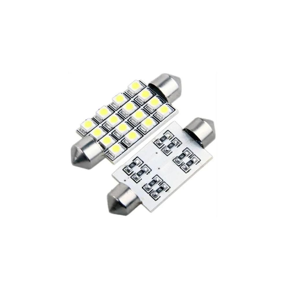 Kit 10 Lâmpadas Torpedo 16 Leds 42Mm