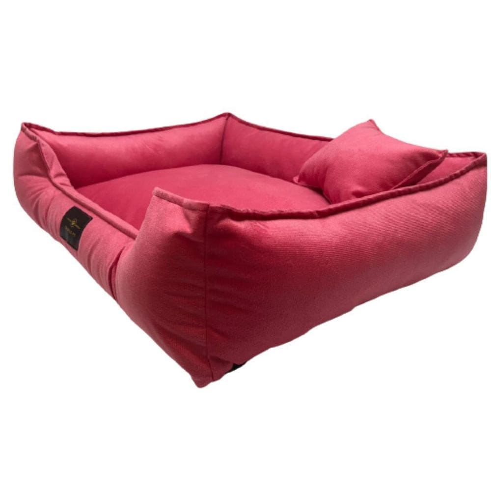 Caminha Para Cachorro Cochilo Pet Gg Beagle Veludo Sued Rosa